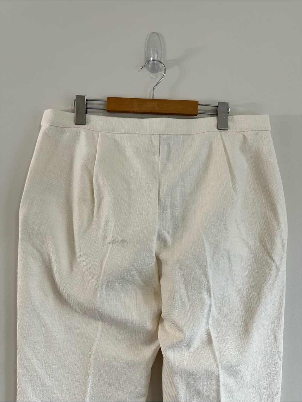 Marina Rinaldi Cream Fringe Hem Pants Size 12 NWT - Picture 11 of 12